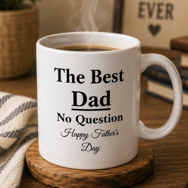 Bester Papa ohne Frage Vatertag Kaffeetasse (Von Creator hochgeladen)