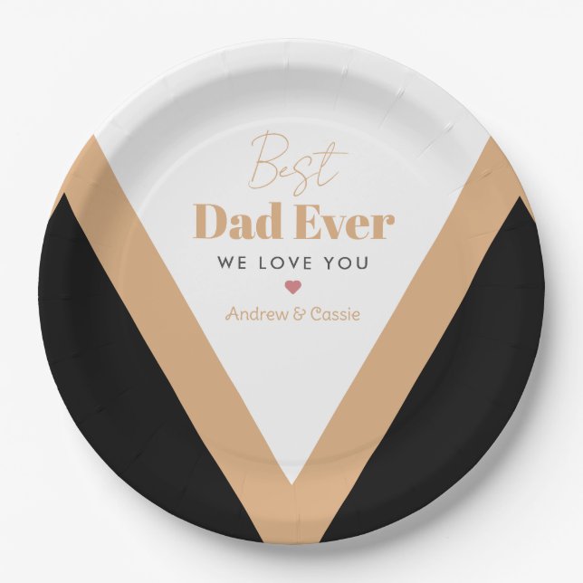 Bester Papa Pappteller (Vorderseite)