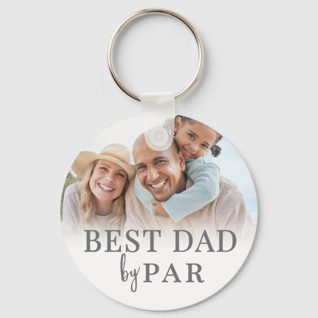 Bester Papa Par Foto Schlüsselanhänger (Vorderseite)