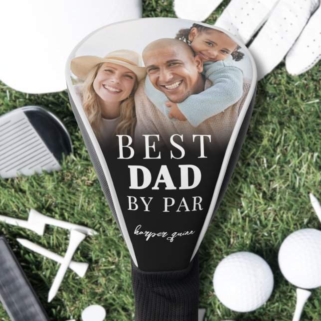 Bester Papa Par Foto Vater Golf Headcover (Best Dad By Par Photo Father Golf Head Cover )