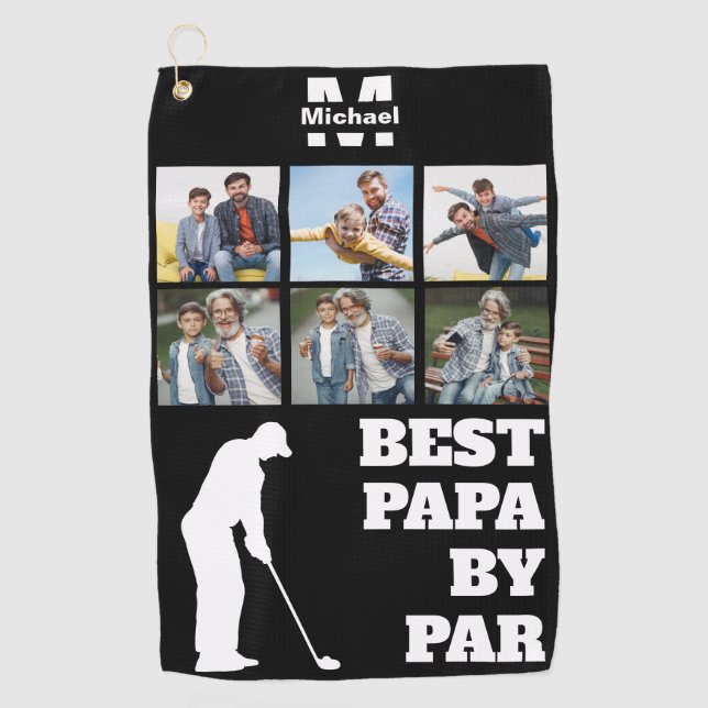 Bester Papa Par Golf mit benutzerdefinierten 6 Fot Golfhandtuch (Vorderseite)