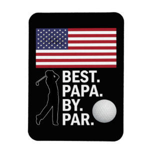 Bester Papa Par Golf Papa Vater-Tag Golf Magnet