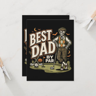 Bester Papa Par Lustiges Halloween Golf Skelett Einladung