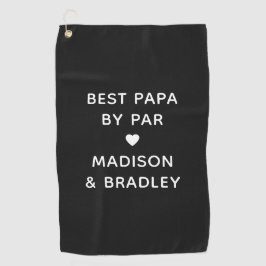 Bester Papa Par Personalisiert Name Golfhandtuch
