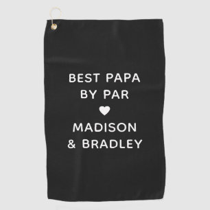 Bester Papa Par Personalisierter Name Golfhandtuch