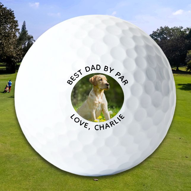 Bester Papa Par-Vorlage mit Foto und Text Golfball (Von Creator hochgeladen)