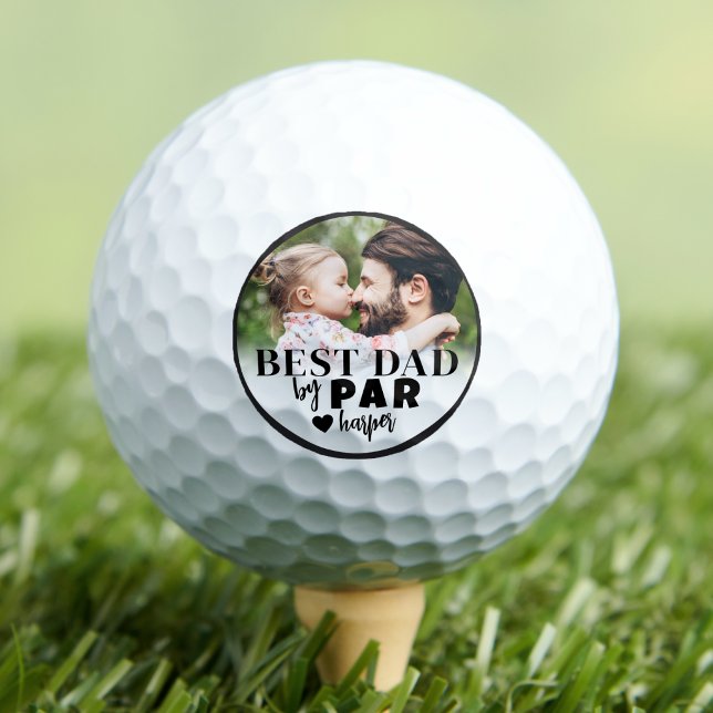 Bester Papa Personalisiertes Foto Golfball (Best Dad Personalized Photo Golf Balls)