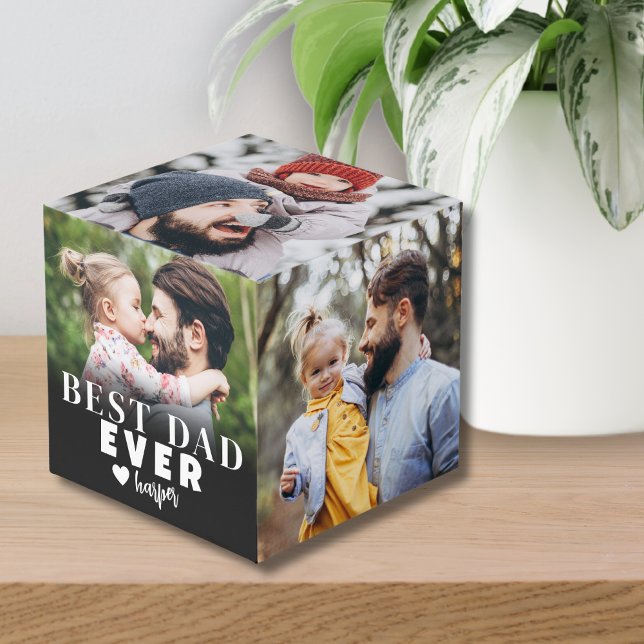 Bester Papa Personalisiertes Foto Würfel (Best Dad Personalized Photo cube)