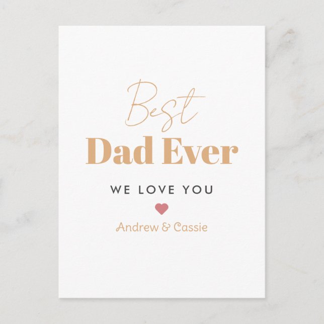 Bester Papa Postkarte (Vorderseite)