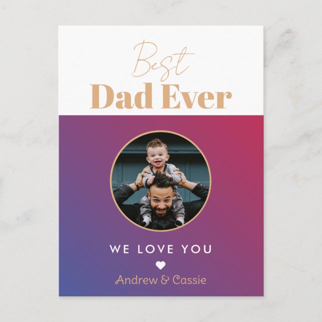 Bester Papa Postkarte (Vorderseite)