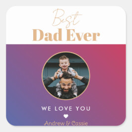 Bester Papa Quadratischer Aufkleber