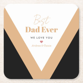 Bester Papa Rechteckiger Pappuntersetzer