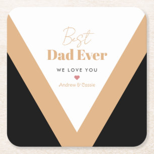 Bester Papa Rechteckiger Pappuntersetzer