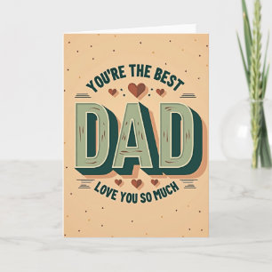 Bester Papa Retro Style Karte