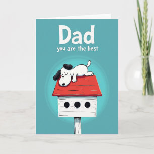 Bester Papa Ruhender Hund Kunstkarte Karte