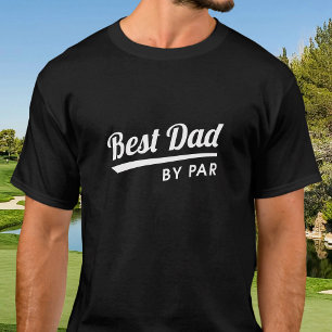 Bester Papa Schwarz-Weiß Retro Golf T-Shirt