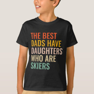 Bester Papa Skifahrer Tochter Lustige Mädchen Skif T-Shirt