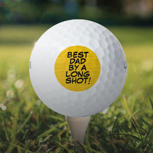 Bester Papa Spaß Retro-Comic-Father's Day Golfball