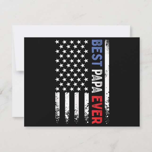 Bester Papa-Tag des Vaters mit amerikanischer Flag (Vorderseite)