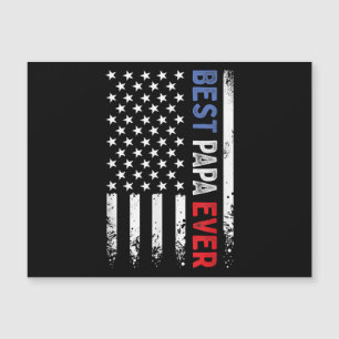 Bester Papa-Tag des Vaters mit amerikanischer Flag Magnetkarte