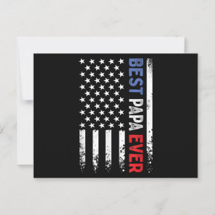Bester Papa-Tag des Vaters mit amerikanischer Flag Postkarte