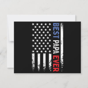 Bester Papa-Tag des Vaters mit amerikanischer Flag Save The Date