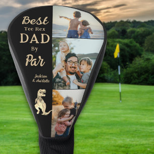 Bester Papa Tee Rex Par 3 Foto-Collage Golf Headcover
