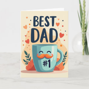 Bester Papa Türkis Typ Kunstkarte Karte