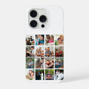 Bester Papa überhaupt 16 Foto-Collage Personalisie iPhone 15 Pro Hülle