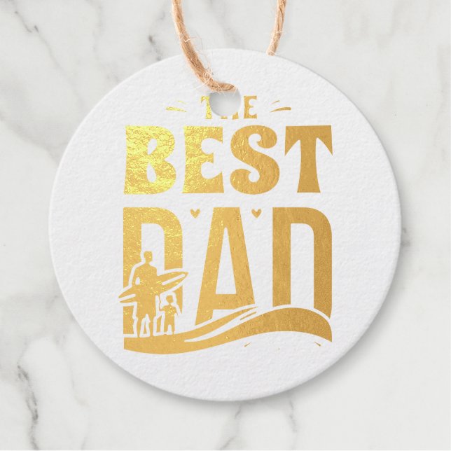 Bester Papa überhaupt Geschenkanhänger (Vorderseite)