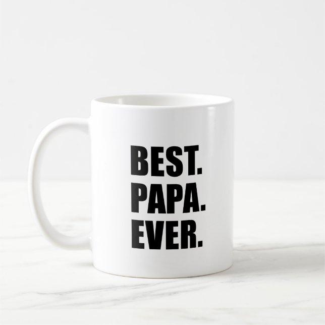 Bester Papa überhaupt großväterlich Kaffeetasse (Links)
