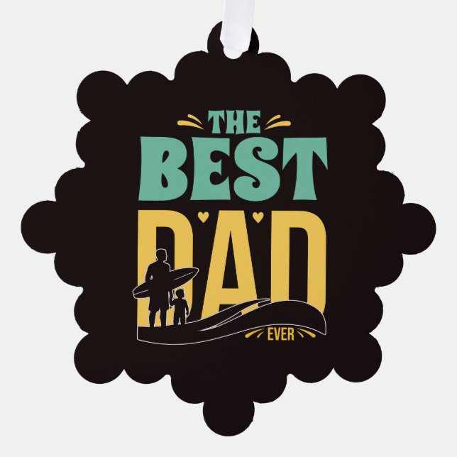 Bester Papa überhaupt Ornament Karte (Vorderseite)