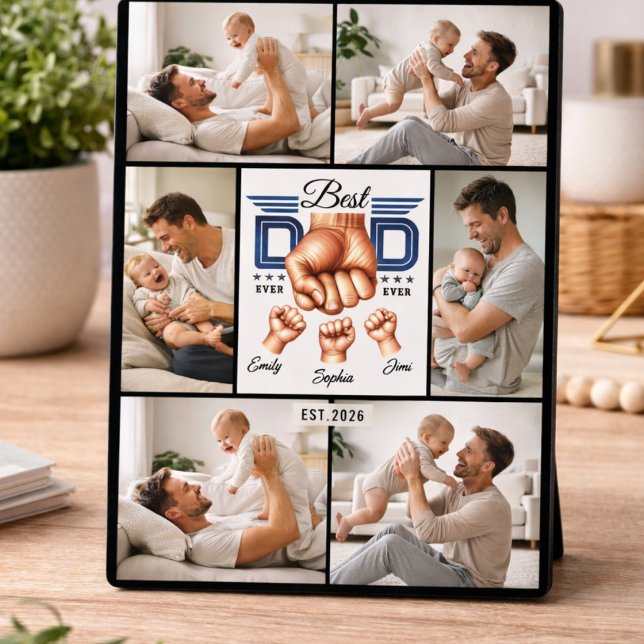 Bester Papa überhaupt Personalisiert | Benutzerdef Fotoplatte (Best Dad Ever Personalized | Custom Father’s Day plaque )