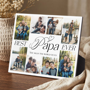 Bester Papa überhaupt personalisierte Fotocollage Fotoplatte