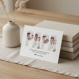 Bester Papa überhaupt Personalisierte Fotokarte Feiertagskarte