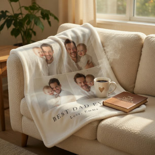 Bester Papa überhaupt Personalisiertes Foto   Indi Sherpadecke