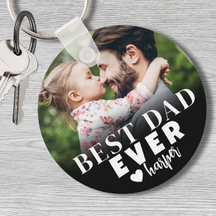 Bester Papa überhaupt Personalisiertes Foto Schlüsselanhänger