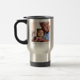 Bester Papa überhaupt Personalisiertes Foto Weihna Reisebecher