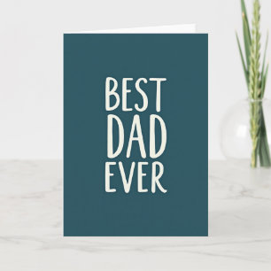 Bester Papa überhaupt Teal-Kunstkarte Karte