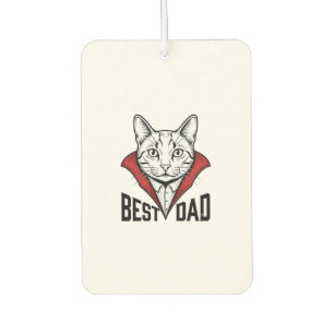 Bester Papa Vampir Katze Vintage Gravur Design_1 Autolufterfrischer