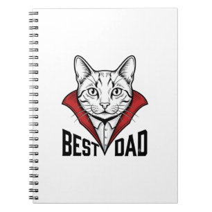 Bester Papa Vampir Katze Vintage Gravur Design_1 Notizblock