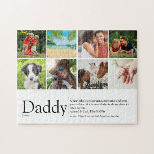 Bester Papa, Vater, Daddy Definition 6 Foto-Collag Puzzle