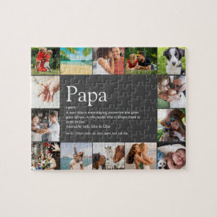 Bester Papa Vater Definition 14 Foto Lustig Grau Puzzle