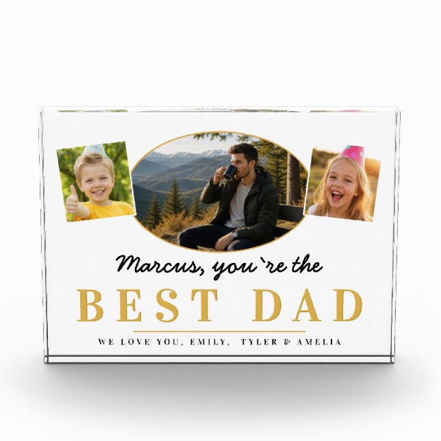 Bester Papa Vatertagsgeschenk von Kindern Foto (Vorderseite)