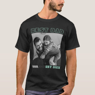 Bester Papa Vintage-Foto individuell zum Vatertag T-Shirt