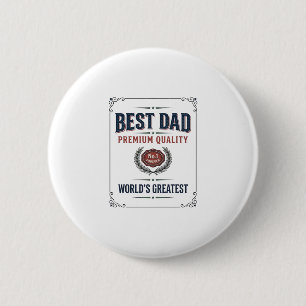 Bester Papa Vintage Gravur T-Shirt Design_1 Button