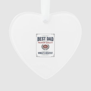 Bester Papa Vintage Gravur T-Shirt Design_1 Ornament