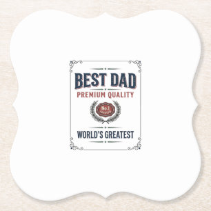 Bester Papa Vintage Gravur T-Shirt Design_1 Untersetzer