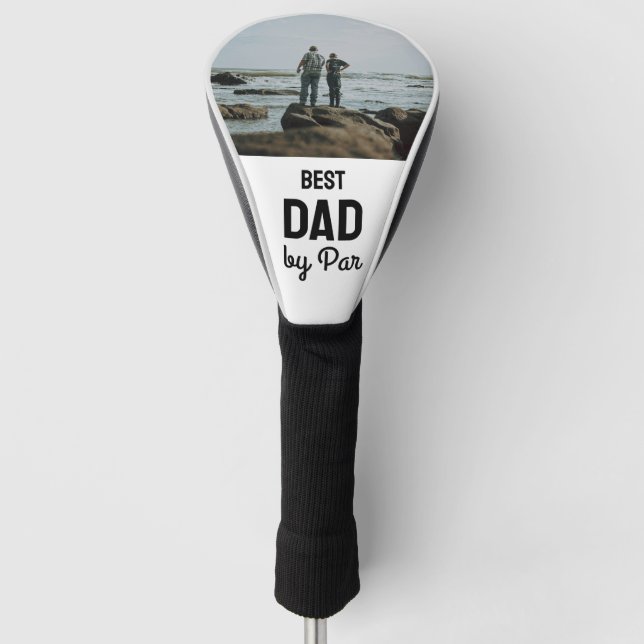Bester Papa von Par Golf Silhouette Design Headcover (Vorderseite)