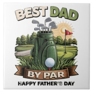 Bester Papa von Par Golf-Vater Lustig Fliese